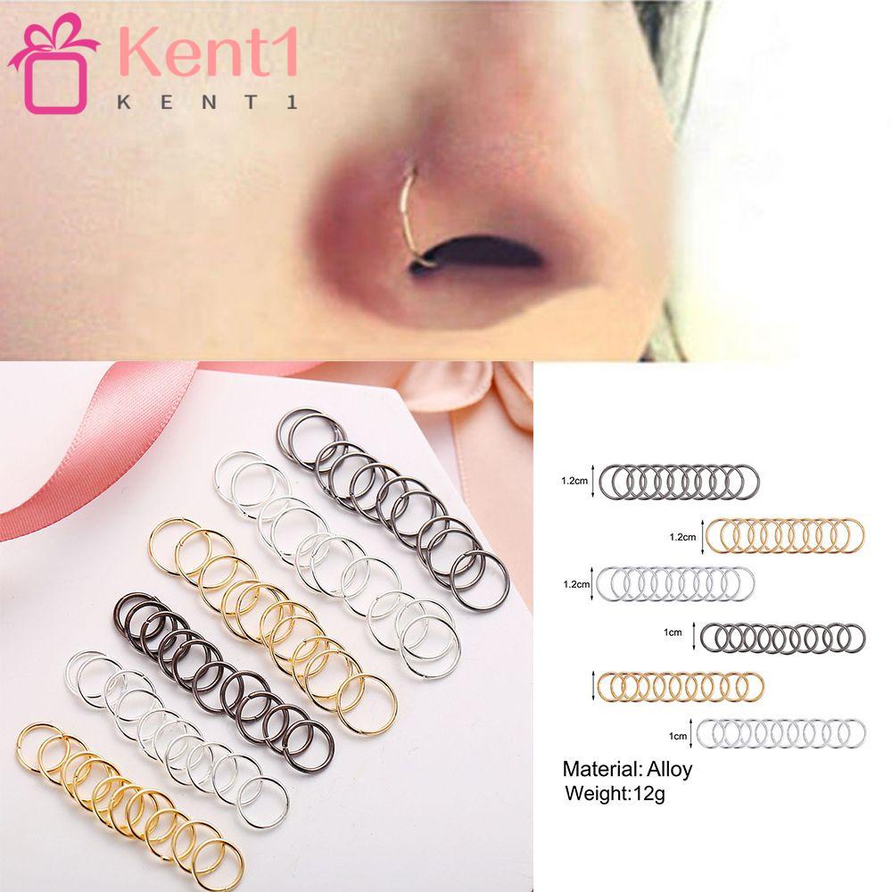 Bộ 60 Chiếc Nhẫn Mũi KENT1|Bông Tai HợP Kim DạNg TròN Cho Nam Và Nữ