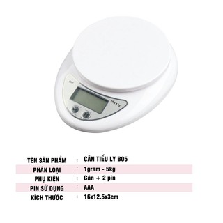 Cân Tiểu Ly,Cân Tiểu Ly Nhà Bếp ( Tặng Kèm Pin)