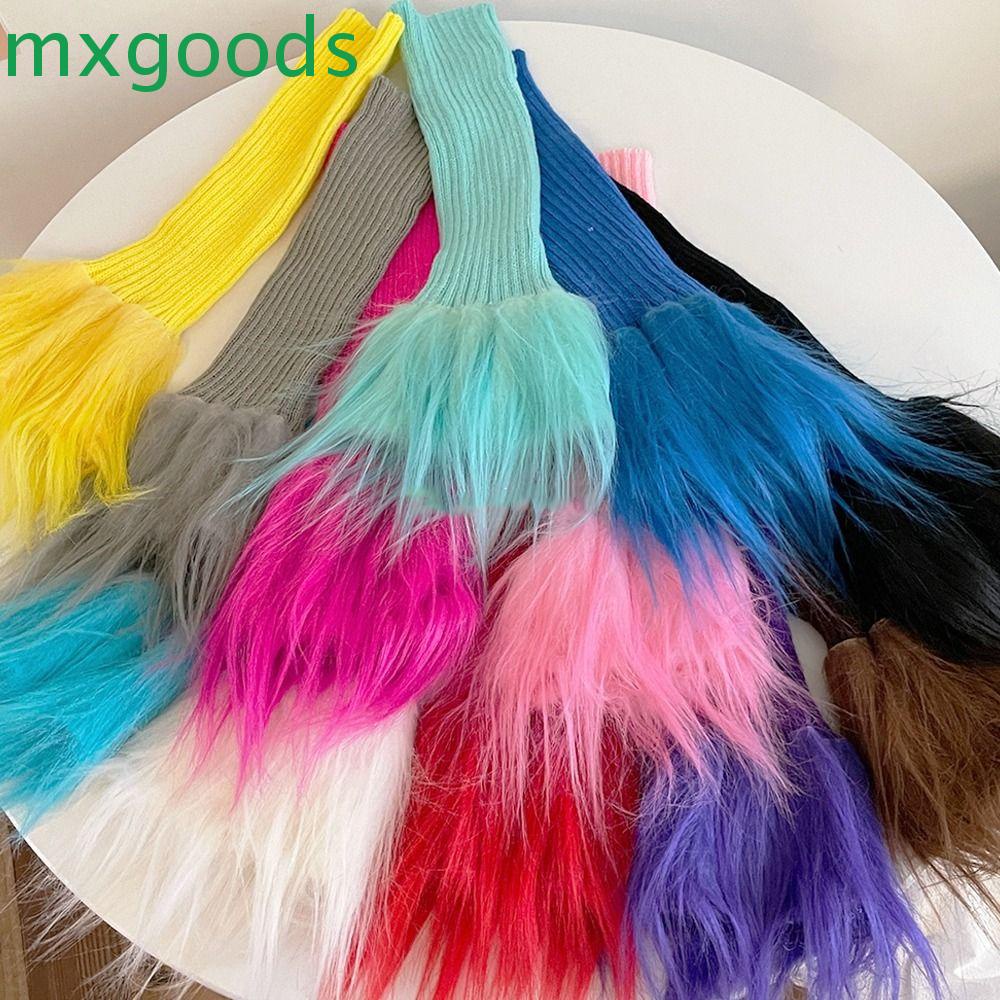 Mxgoods Y2K Vớ Màu Trơn Phong Cách Punk Vintage Hàn Quốc Cá Tính