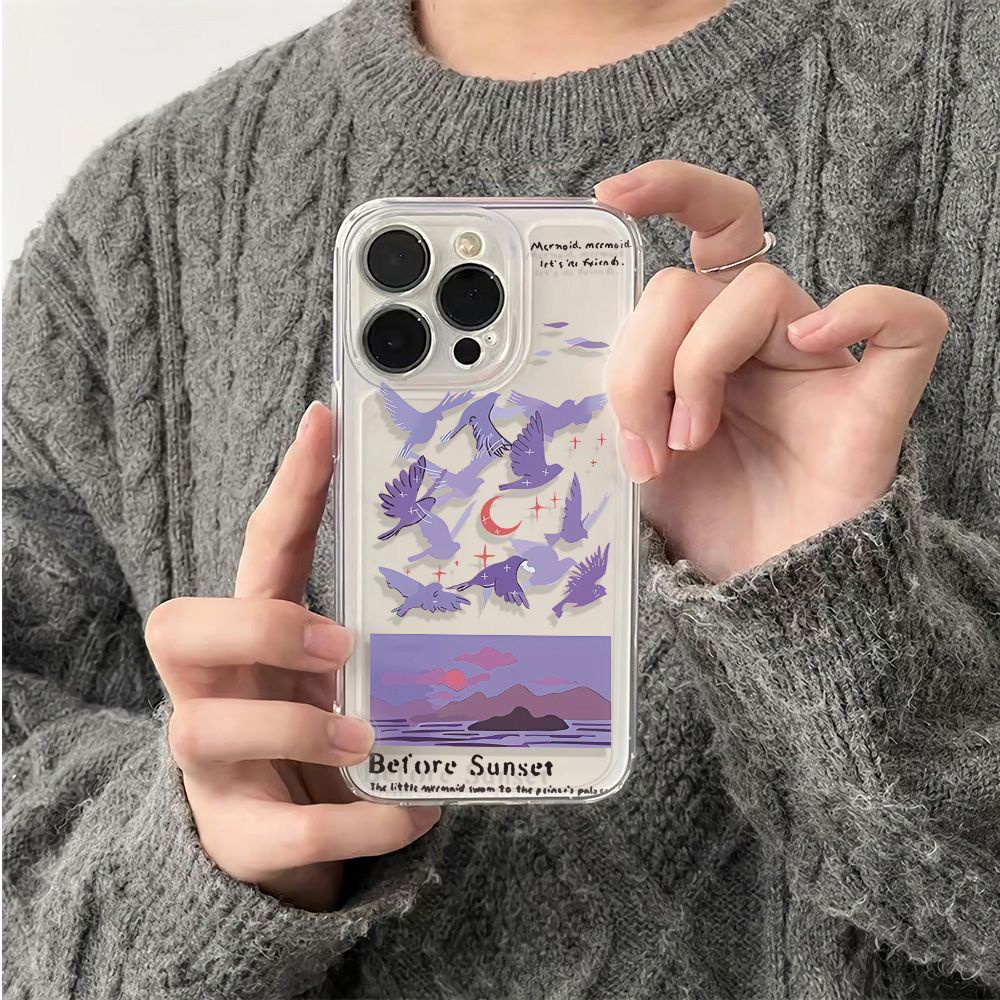 ✅Ốp Điện Thoại Mềm Chống Sốc 78 Phong Cách Sea Blue 14pro11max Apple plus13 KBIH Cho iPhone12 Pigeon 6In