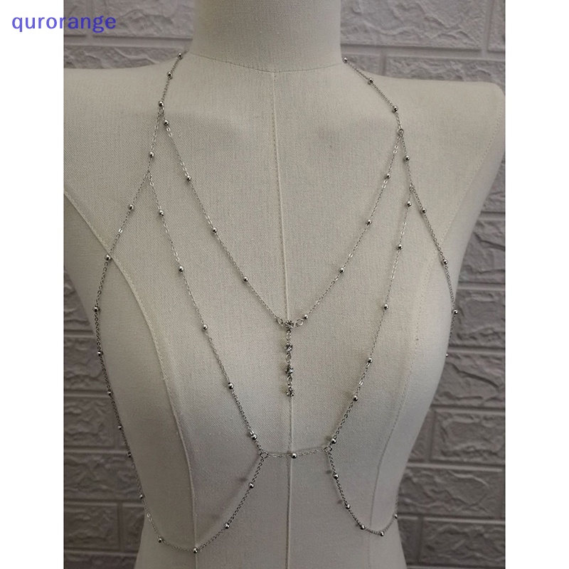 Dây Chuyền Body Chain Bằng Kim Loại Đính Đá Quyến Rũ Thời Trang Cho Nữ