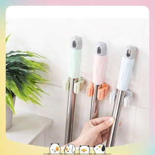 Móc kẹp treo chổi, cây lau nhà - Dụng cụ kẹp cài vật dụng đa năng dán tường