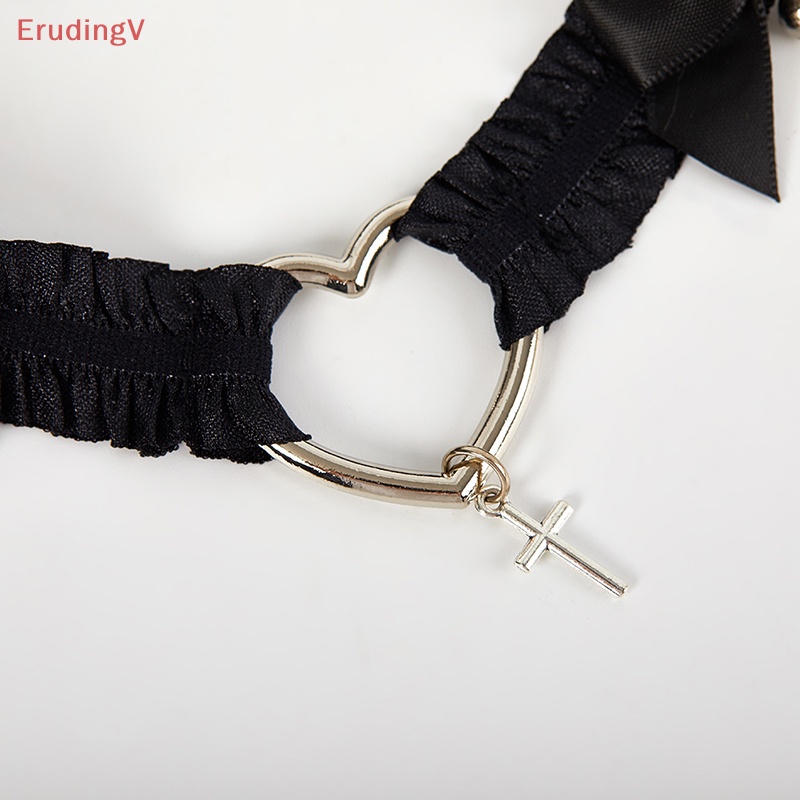 [ErudingV] Đai Nịt Bít Tất Ren Co Giãn Thắt Nơ Trái Tim Lolita Chéo Chân Hóa Trang [Mới]