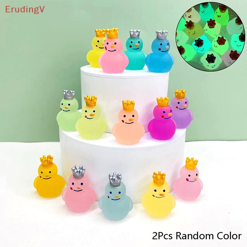 [ErudingV] Bộ 2 Đồ trang trí Búp Bê Vua Tuyết Dạ Quang Mini Trang Trí Tiểu Cảnh [Mới]