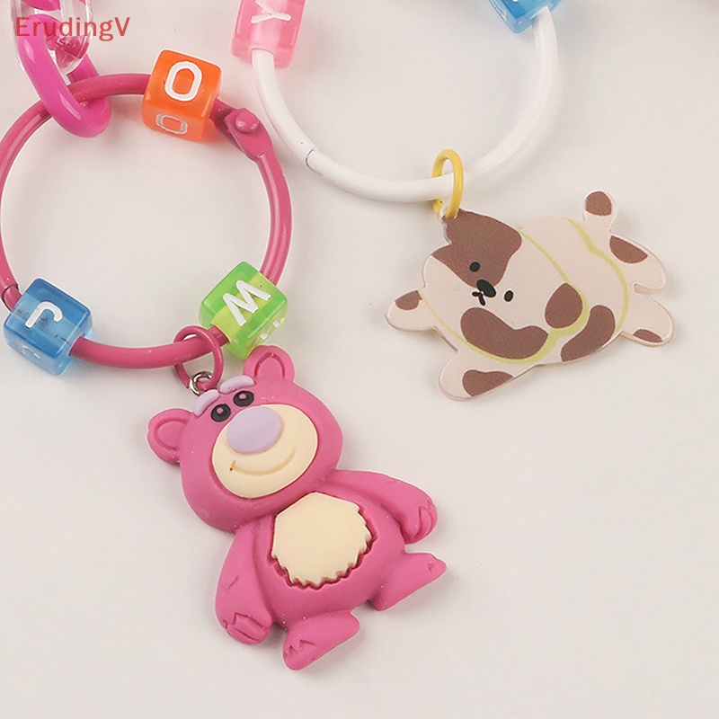 [ErudingV] Móc Khóa Trang Trí Túi Xách / Móc Khóa Hình Chú Chó / Gấu / Dâu Tây Hoạt Hình Dễ Thương