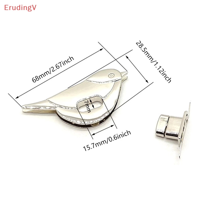 [ErudingV] Khóa Túi Xách Đeo Vai Hình Chim Bằng Kim Loại Dạng Xoắn DIY