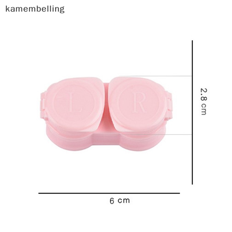 Kamembelling Hộp Đựng Kính Áp Tròng Kèm Nhíp Màu Macaron Phong Cách Đơn Giản Nhỏ Gọn Tiện Dụng Mang Theo Du Lịch Cho Nữ