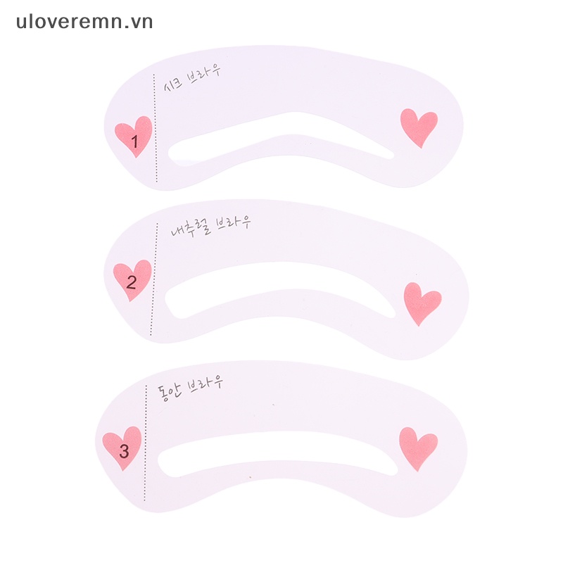 Uloveremn Set 10 Túi 3 Phong Cách Khuôn Vẽ Lông Mày Có Thể Tái Sử Dụng