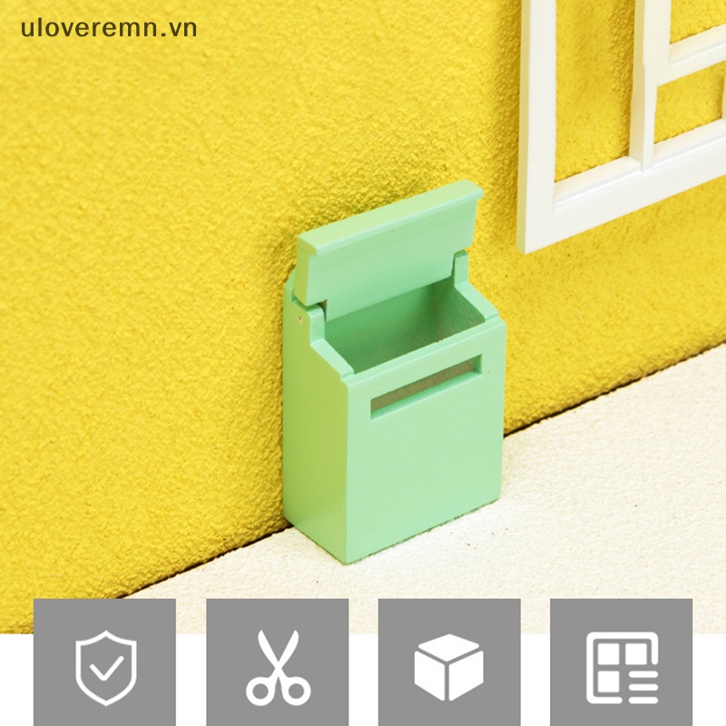 1 Mô Hình Thùng Thư mini Màu Sắc Trang Trí Nhà Búp Bê