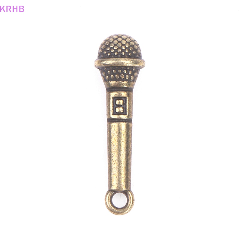 Set 10 Mặt Dây Chuyền Hình Micro Bằng Hợp Kim Kẽm Phong Cách Retro Cho Nhà Búp Bê Mới