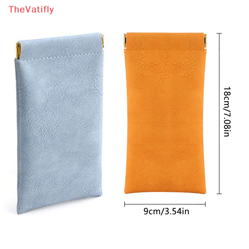 Túi Da PU Mềm Đựng Mắt Kính / Dây Cáp Tai Nghe Chống Thấm Nước Tiện Dụng