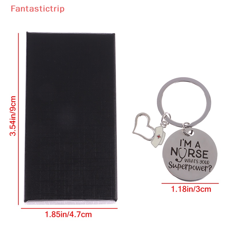 1 Móc Khóa Mặt Tròn Khắc Chữ I 'M a Nurse Thời Trang Mới