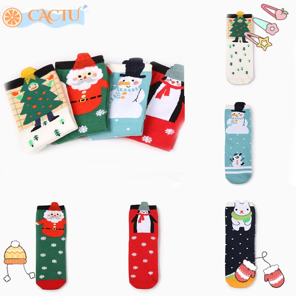 Vớ Nữ Họa Tiết Giáng Sinh Hoạt Hình Dễ Thương