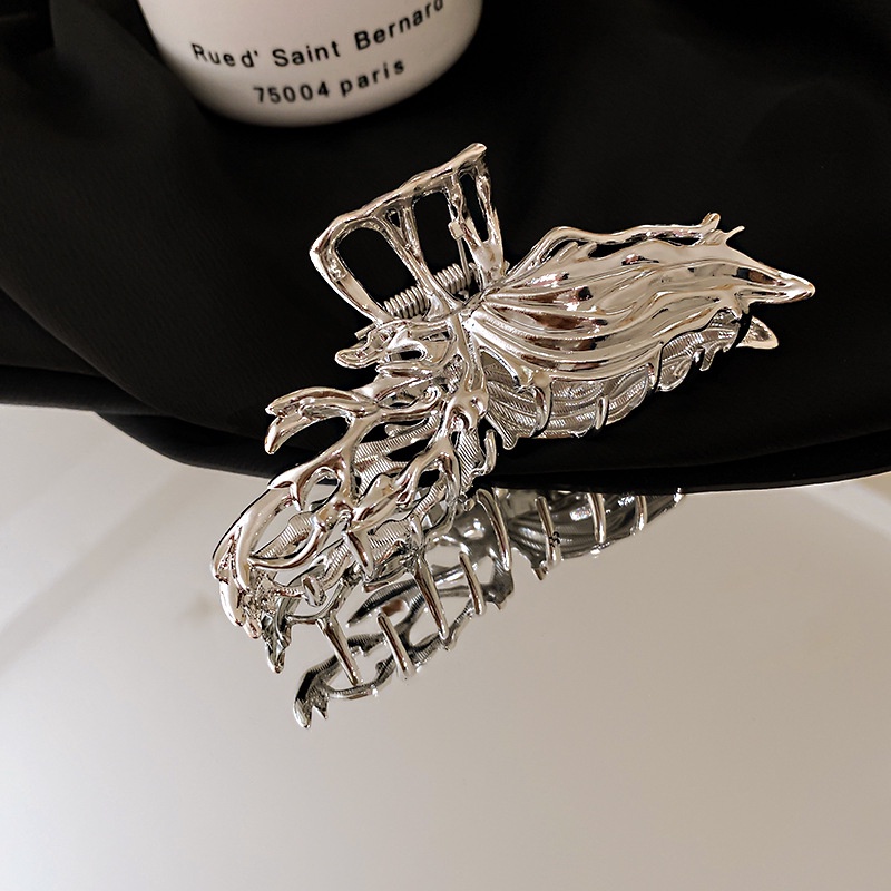 Kẹp Tóc Cá Mập Lớn Họa Tiết Bướm Thời Trang Hàn Quốc