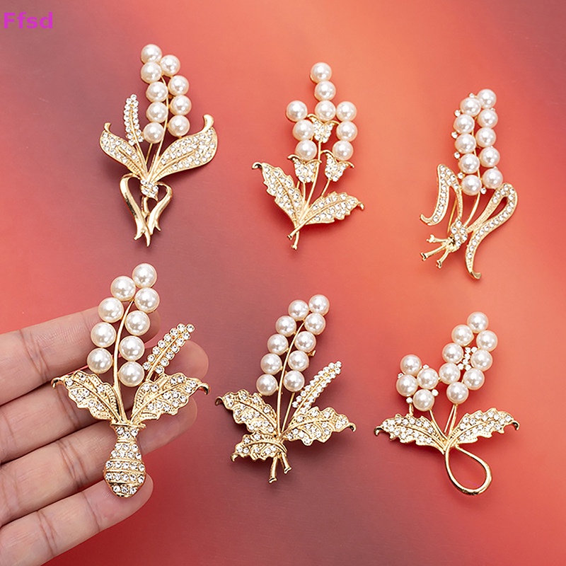 {Ffsd} Ghim Cài Áo Đính Đá Ngọc Trai Thời Trang Chống Thất Lạc Phù Hợp Với Tiệc Tùng Cho Nữ * Hàng Bán Chạy