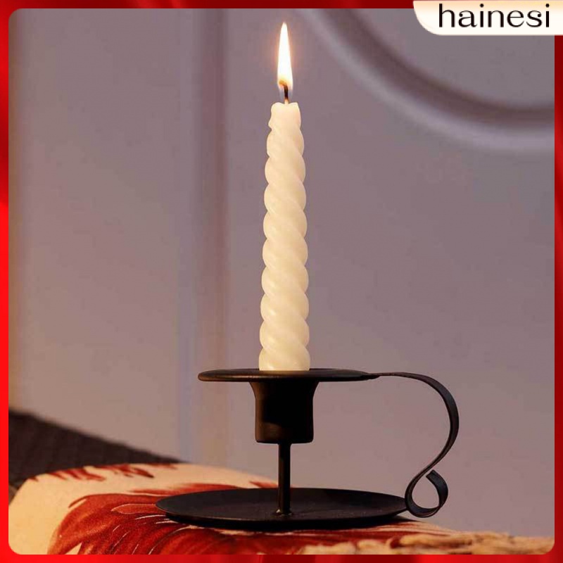 Giá Đỡ Đèn Cầy Màu Đen Nhám Phong Cách Cổ Điển Độc Đáo