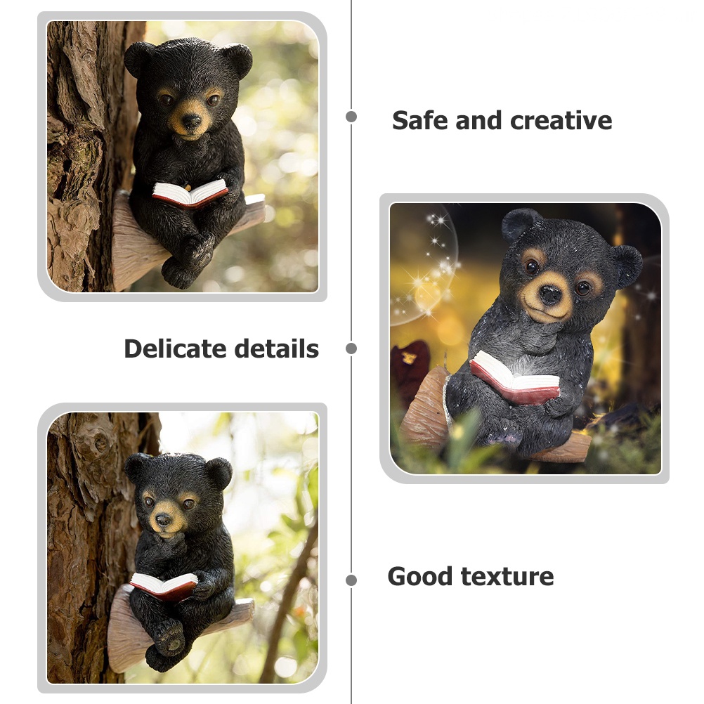 Mô Hình Gấu Phát Sáng Trong Bóng Tối Trang Trí Sân Vườn