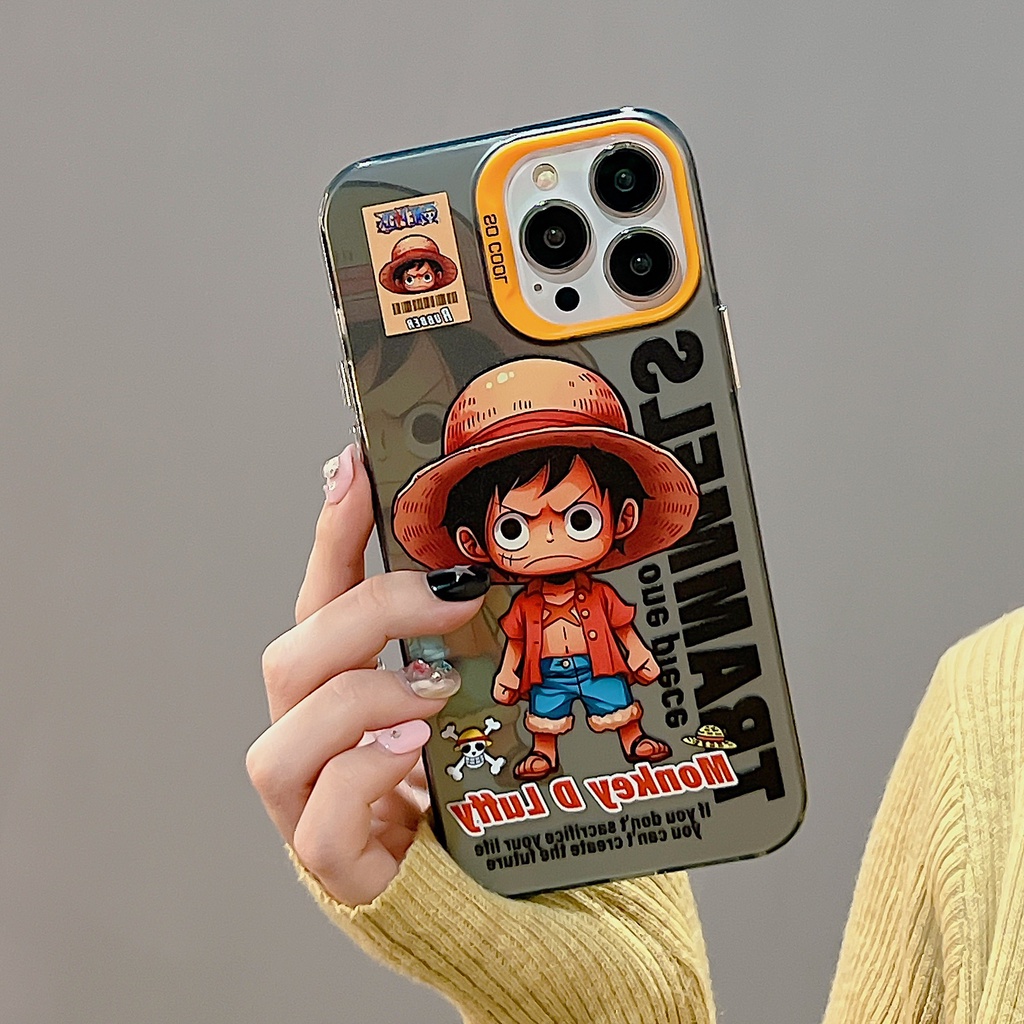Ốp Điện Thoại TPU Mềm Nhám Trong Suốt Chống Sốc In Hình One Piece Cho iPhone 11 13 12 14 Pro Max