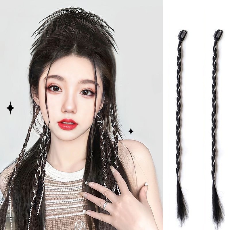 Tóc Giả Thắt Bím Đuôi Ngựa Phong Cách Mới Y2K