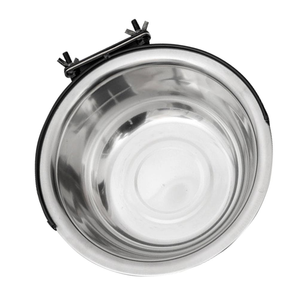 Tô Đựng Thức Ăn / Nước Uống Bằng Inox 17cm Có Thể Tháo Rời Tiện Dụng Cho Thú Cưng