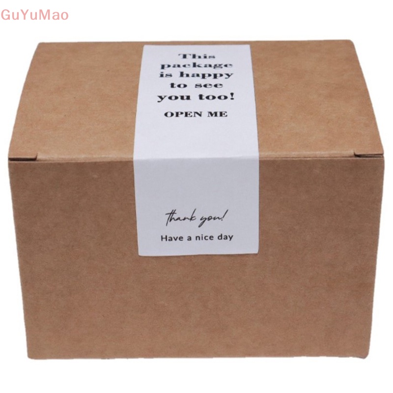 Cuộn 100 Nhãn Dán Trang Trí Hộp Quà In Chữ Thank You Độc Đáo