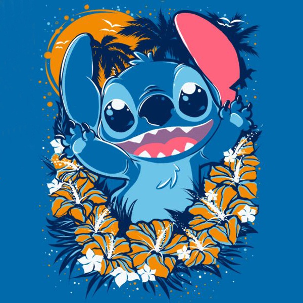 DISNEY Bộ Tranh Đính Đá Họa Tiết Hoạt Hình Lilo & Stitch Độc Đáo Trang Trí Nhà Cửa