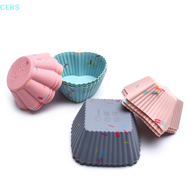 Set 12 Khuôn Silicone Làm Bánh Cupcake Nhiều Hình Dạng DIY