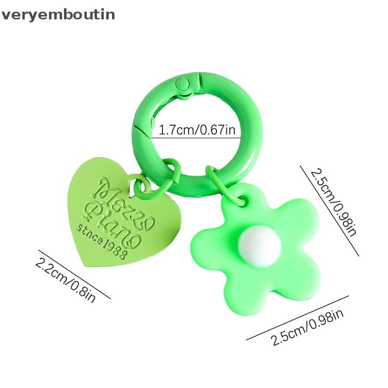 Móc Khóa Hình Hoa Nhiều Màu Sắc Dễ Thương Dùng Trang Trí Ba Lô / Ô Tô