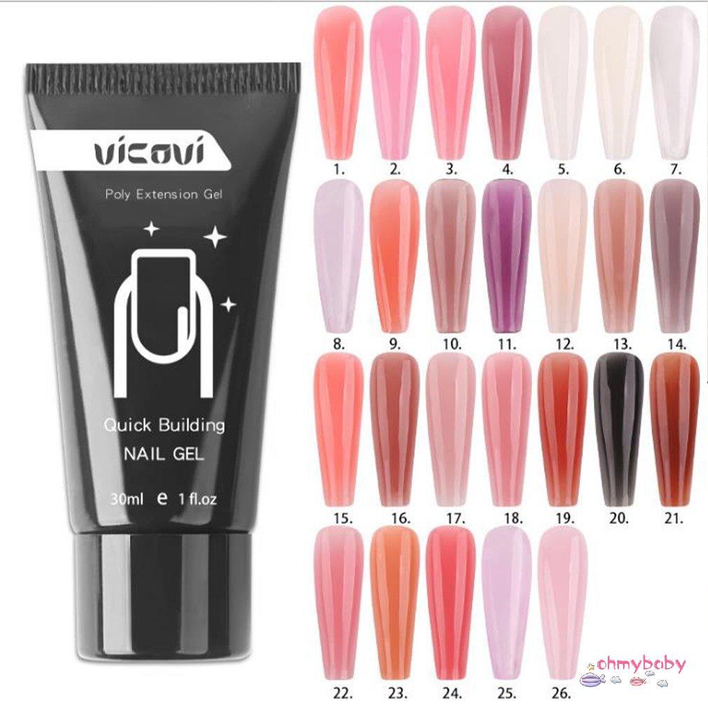 [Ready] Vicovi Poly Polystyrene Gel Nhanh Khô Cho Móng Làm Đẹp Acrylic Mở Rộng Tay Nữ Sản Phẩm [Z/4]
