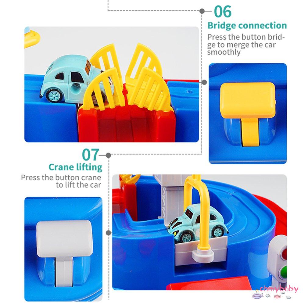 [OMB] Giáo Dục Trẻ Em Đồ Chơi Ô Tô Theo Dõi Phiêu Lưu Trí Não Trò Trên Bàn Đường Sắt Cơ Khí Bãi Đậu Xe Ngày Lễ Quà Tặng [Z/12]