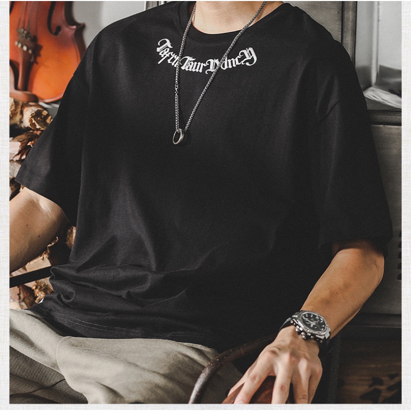 Áo Thun Cotton Màu Trơn Tay Ngắn Phong Cách Retro Mỹ Thời Trang Mùa Hè Mới 2023 Cho Nam