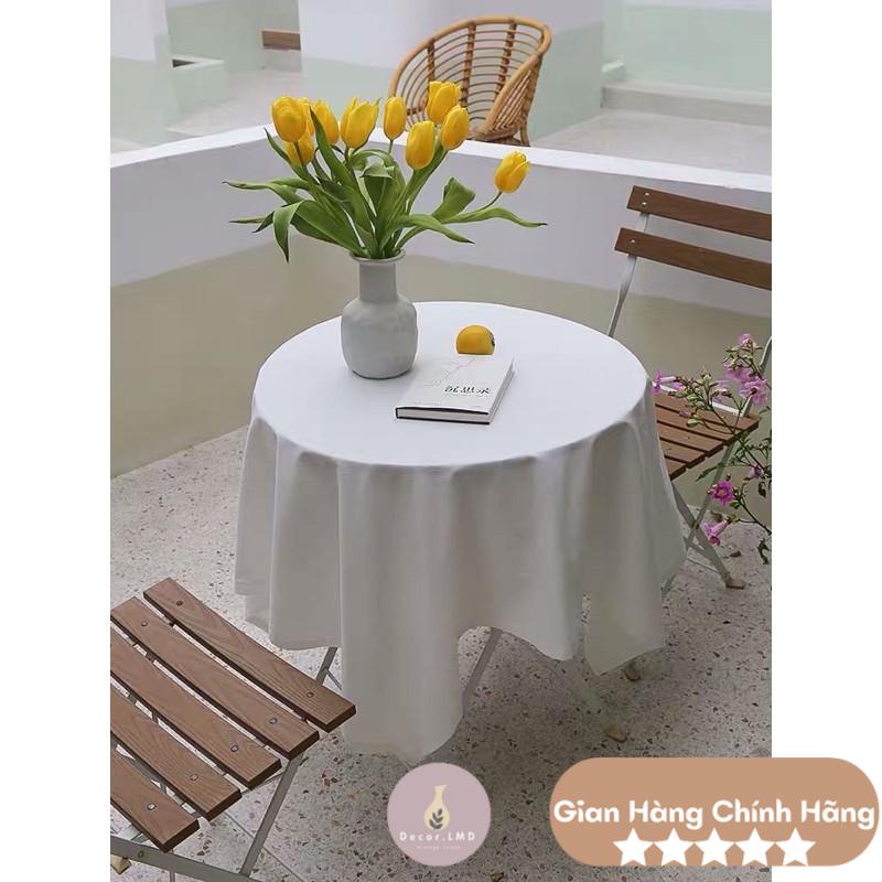 Khăn trải bàn linen trắng tinh Hàn Quốc basic,Khăn dã ngoại picnic, Phông Nền Chụp Ảnh Trang Trí Bàn Học