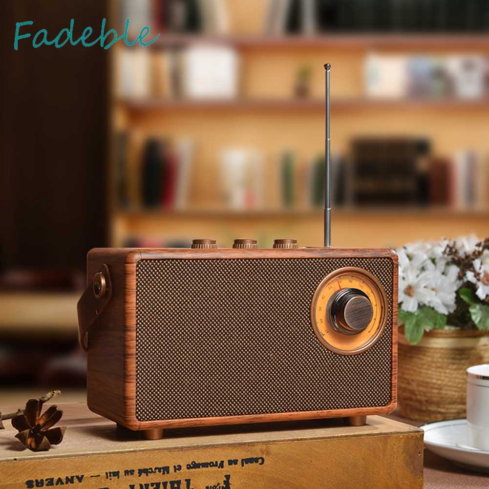 Bộ Loa Radio FM Không Dây Phong Cách Retro Di Động Đa Ứng Dụng