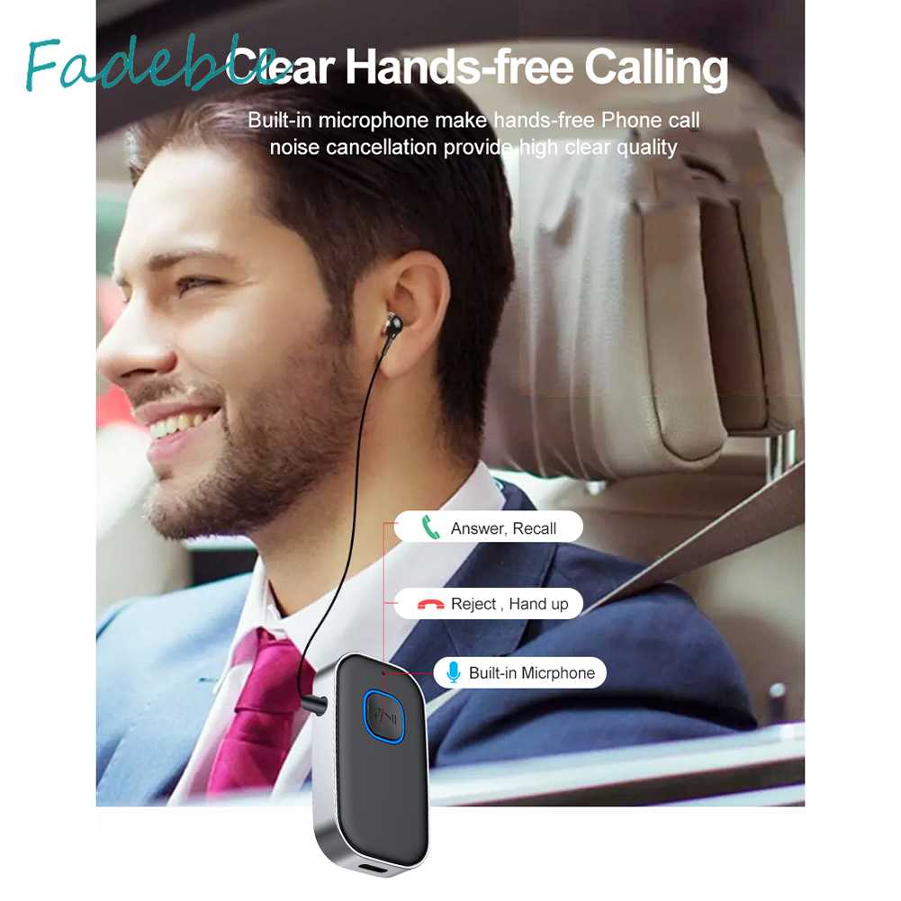 Thiết Bị Nhận Tín Hiệu Bluetooth 5.0 J22 Có Giắc Cắm 3.5mm Cho Tai Nghe Trên Ô Tô