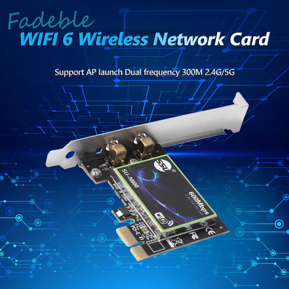 Card Mạng Không Dây PCI-E 1X Ethernet 600M Wi-Fi 6 Và Phụ Kiện