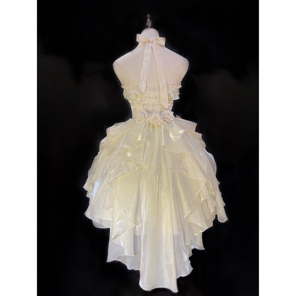 Đầm Công Chúa Họa Tiết Hoa Hồng Phong Cách lolita