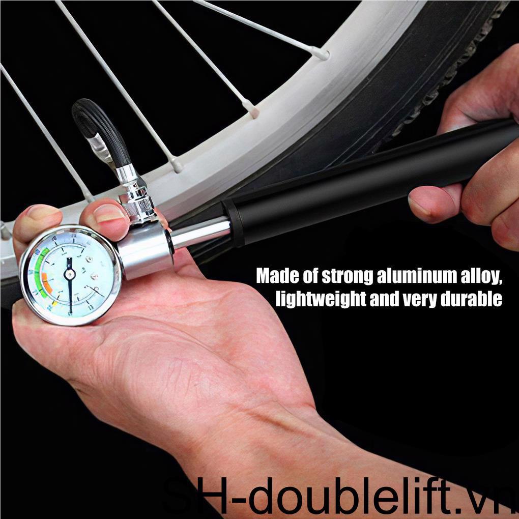 1 Bộ Dụng Cụ Bơm Hơi Xe Đạp Với 3 Kim Bơm Khí