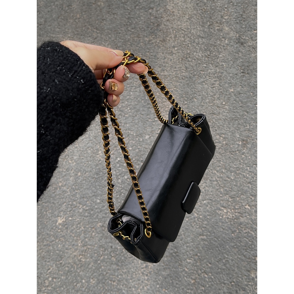 Túi Đeo Vai / Kẹp Nách Phối Dây Xích Thời Trang Cao Cấp Phong Cách Retro Cho Nữ