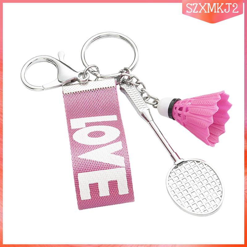 Móc Khóa Hình Quả Cầu Lông Bằng Kim Loại szxmkj2