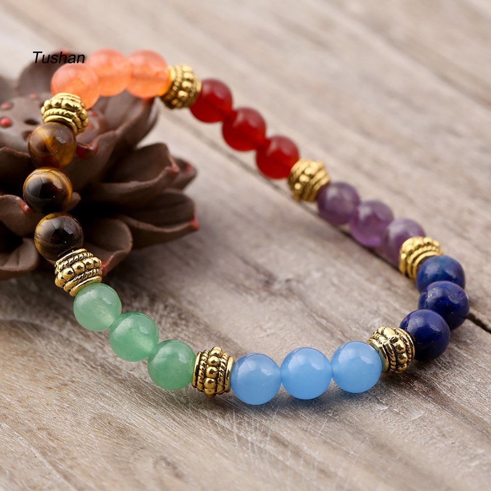 Vòng Tay Chuỗi Hạt Đá Tự Nhiên Nhiều Màu Thời Trang Cho Nam Và Nữ