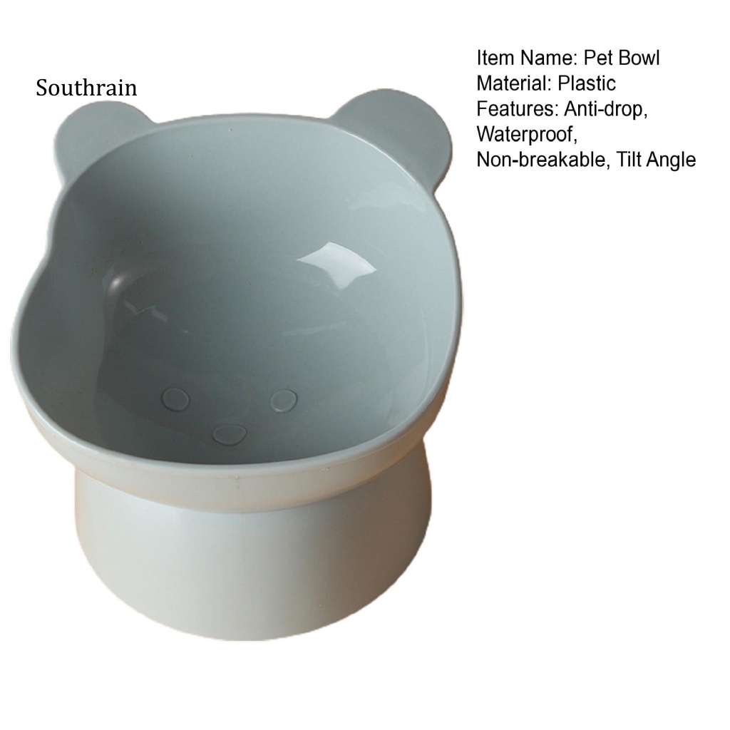 Tô Đựng Thức Ăn Cho Thú Cưng Chống Rơi Vỡ Chống Thấm Nước Hình Gấu Nghiêng
