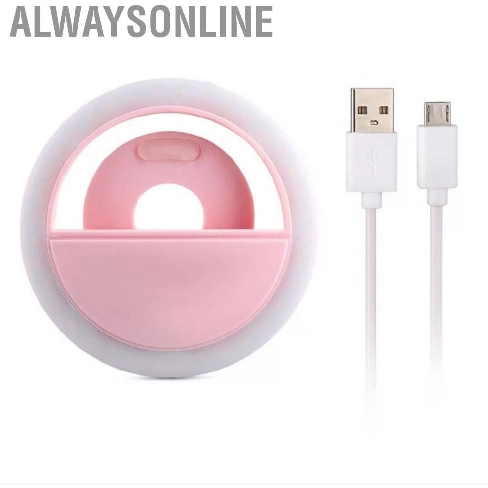 Alwaysonline Selfie Fill Light Rechargeable  On Cellphone Circle for Photography Live Broadcast