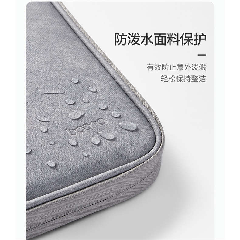 Baona/ RT Túi Xách Đựng Laptop Bằng Da PU Chống Nước Cho Macbook Pro Air M1 M2 Thinkpad 13 14 15.6 inch