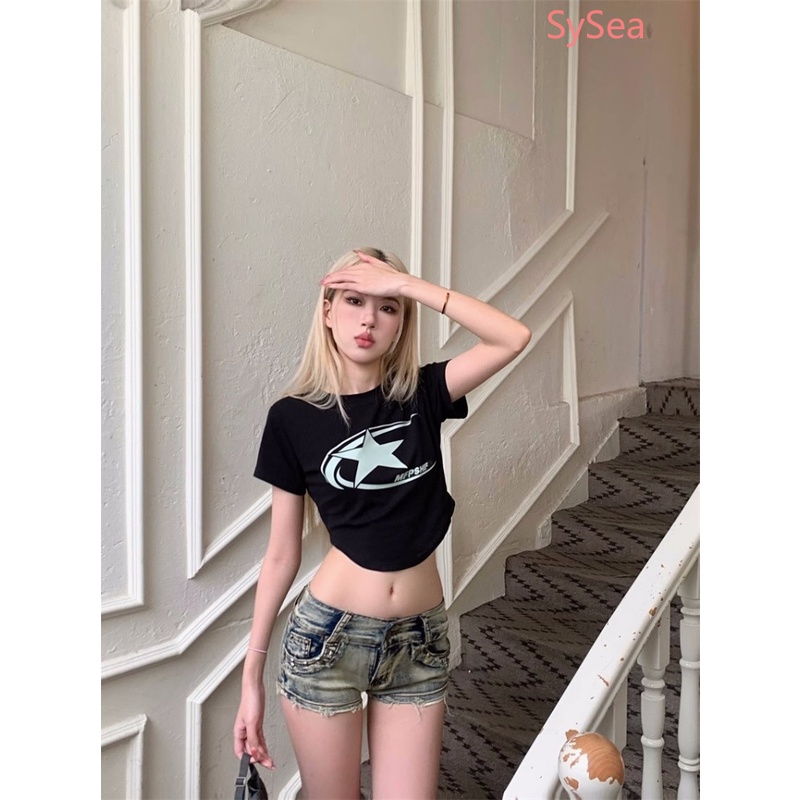 Áo Thun Dáng Ôm In Chữ Thời Trang Mùa Hè Dành Cho Nữ