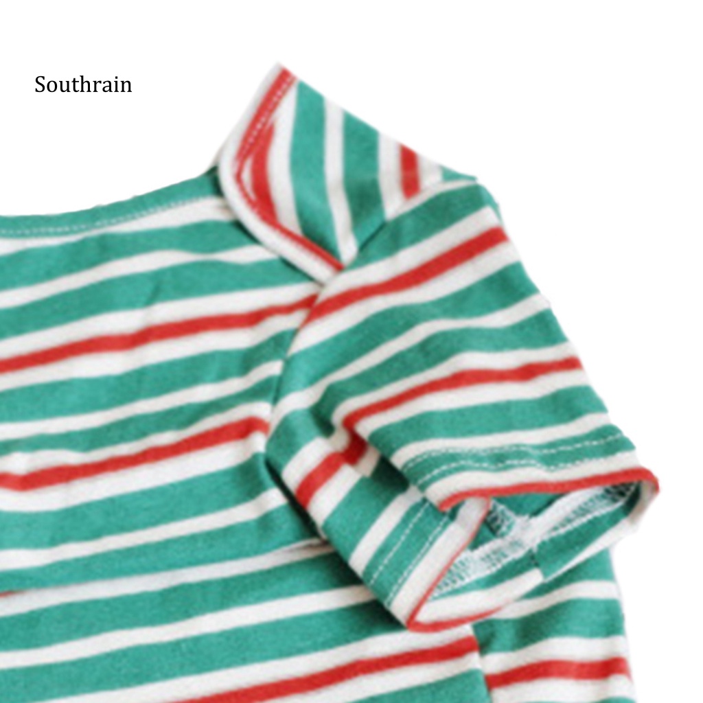 Áo Thun Mỏng Hai Lớp Co Giãn Họa Tiết Sọc Dành Cho Cún Cưng