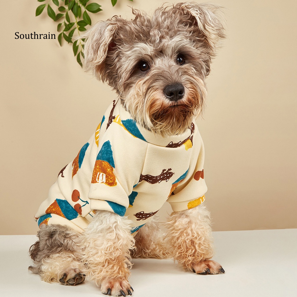 Áo Sweater Giữ Ấm In Họa Tiết Thời Trang Mùa Đông Cho Thú Cưng