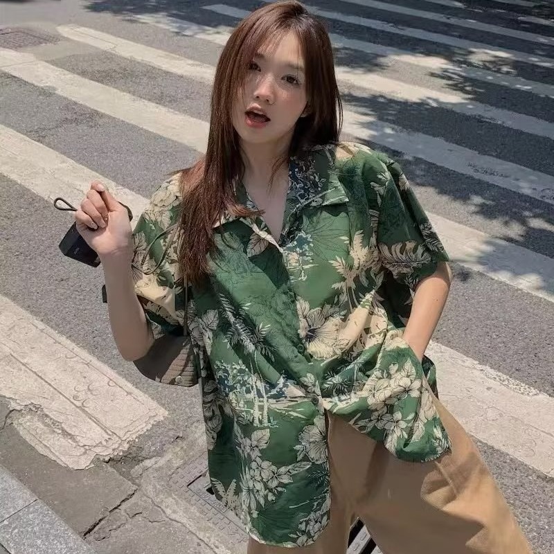 Áo Sơ Mi Tay Ngắn Dáng Rộng Plus Size M-8XL Thời Trang Đi Biển Cao Cấp Cho Nam