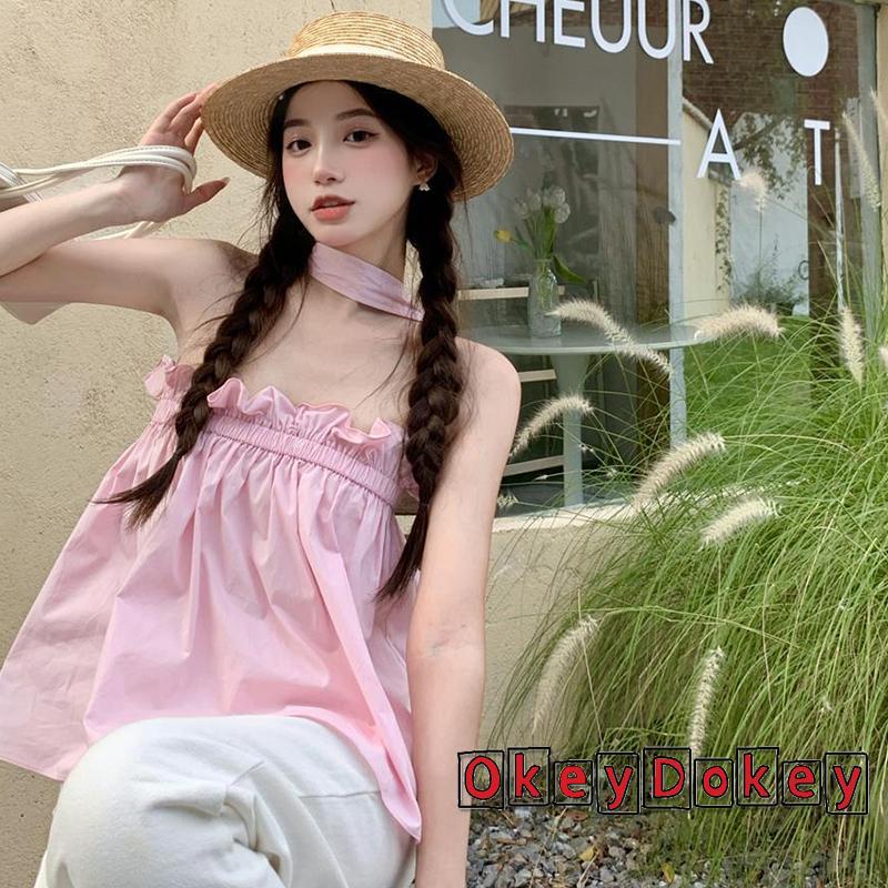 Áo Cổ Yếm Hở Vai Màu Trơn Thời Trang Mùa Hè Quyến Rũ Cho Nữ