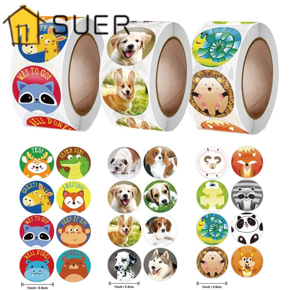 Bộ 2 Miếng Dán Hình Động Vật Hoạt Hình Dễ Thương Dùng Làm Quà Tặng Cho Bé