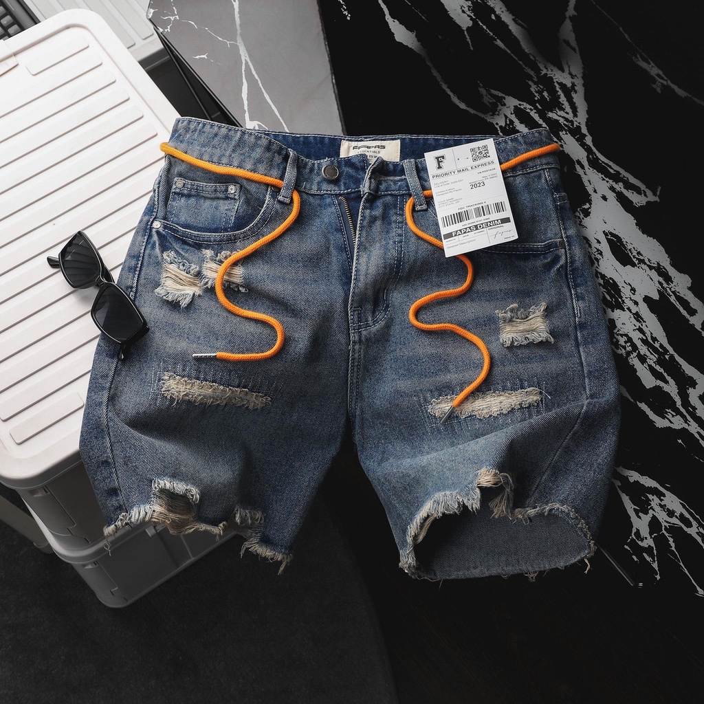 Quần Shorts Jean Nam Co Giãn Thoải Mái Năng Động Tama FAPAS